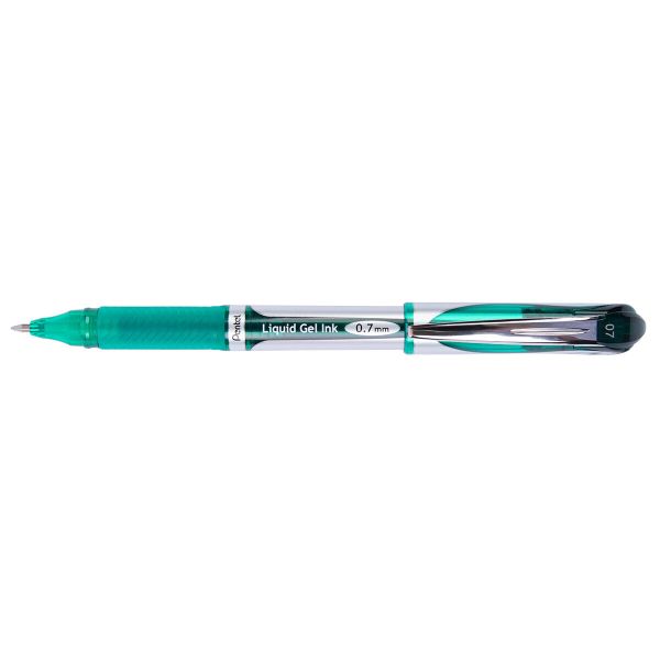 Ручка гелевая Energel 0.7 мм, 12 шт, BL57-DO зеленый стержень, Pentel