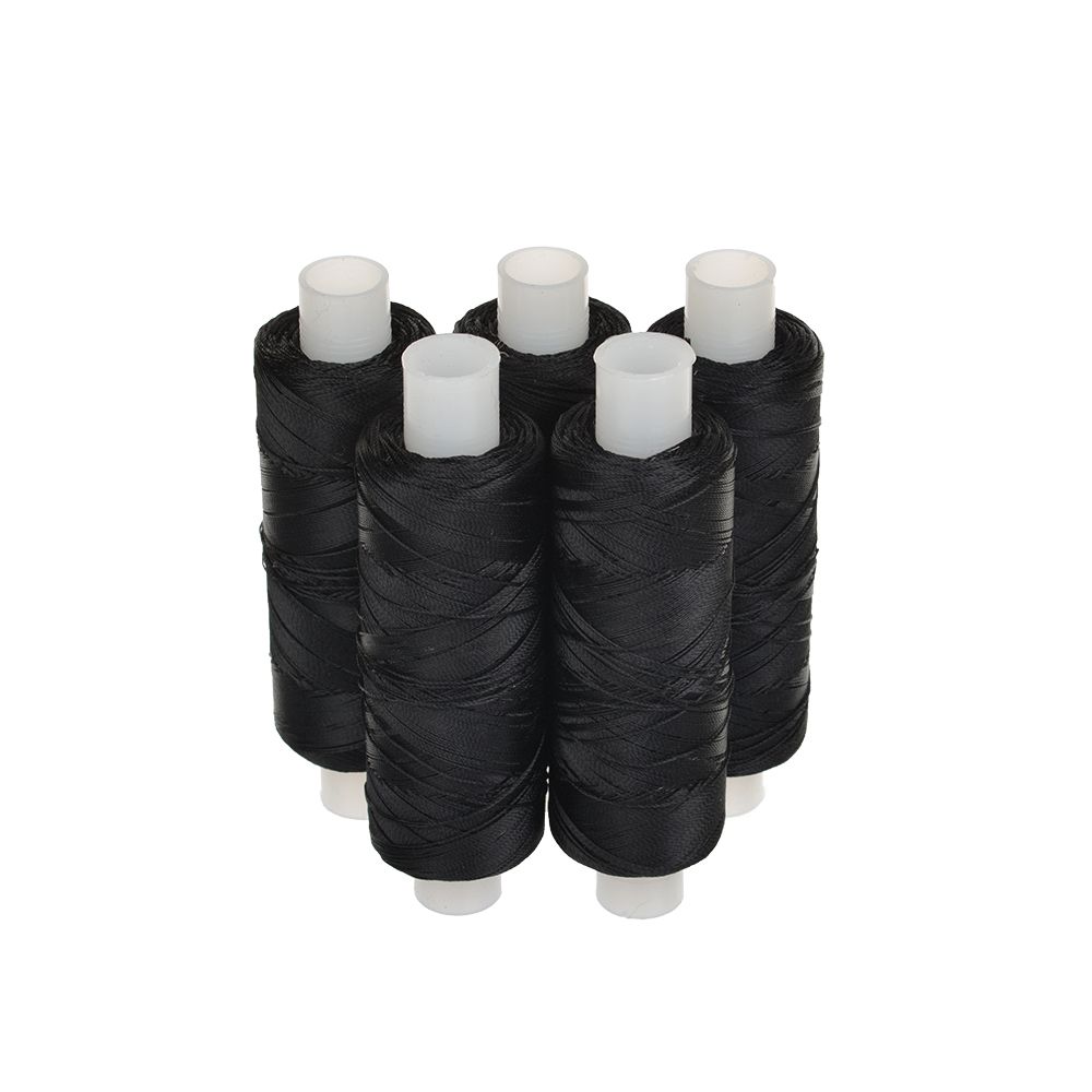 Нитки капроновые 9К черный 200м наб.5 шт