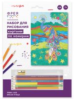 Картина по номерам Фрея, Яркая птица 29.5х20.5 см