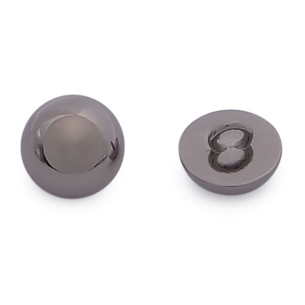 Пуговицы на ножке Полусфера 18L (11мм), металл (Pewter (олово (черный никель))), MEs-2014, 36 шт