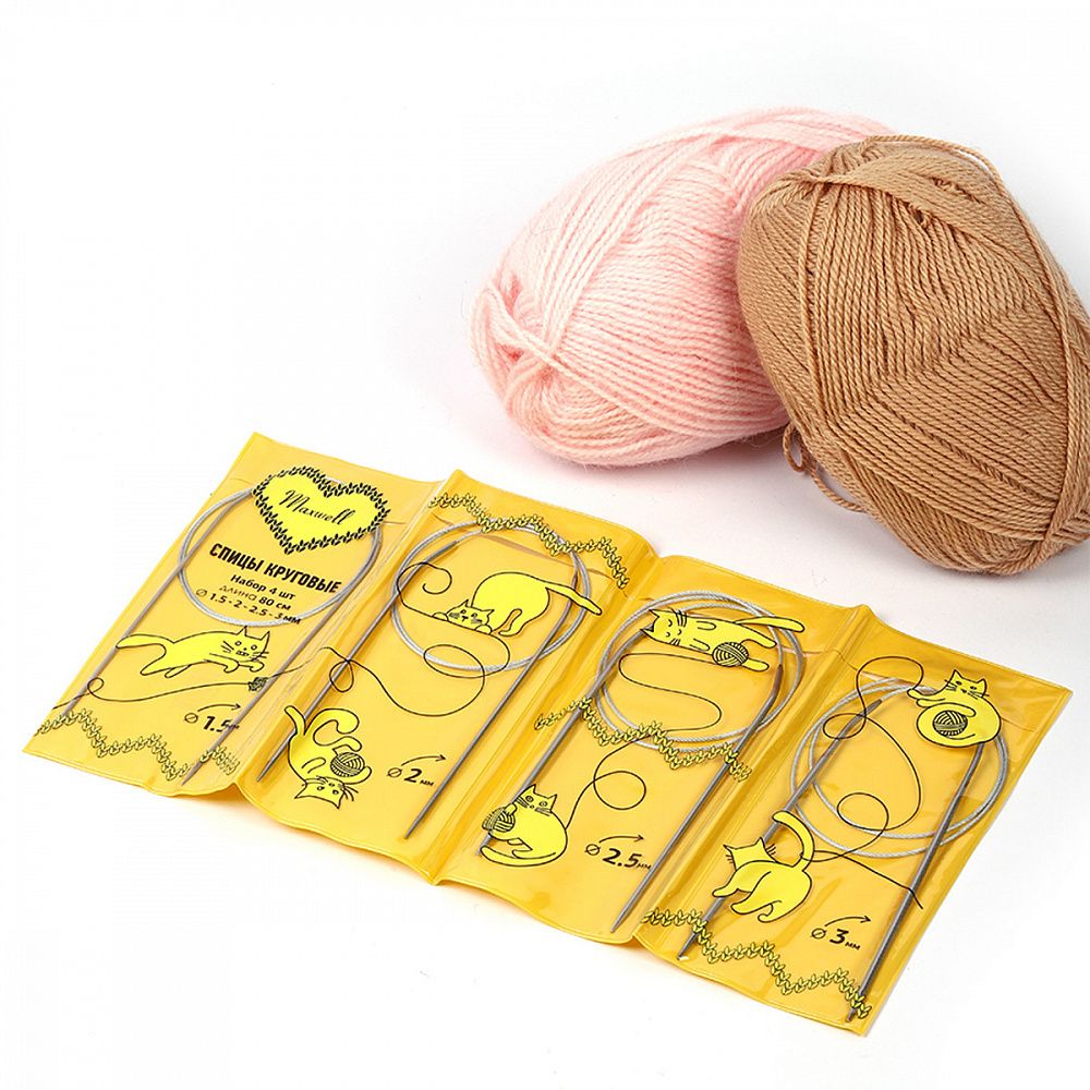 Набор круговых спиц Maxwell Gold 4 шт длина 80см 1.5-2-2.5-3мм