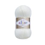 Пряжа Alize (Ализе) Diva / уп.5 мот. по 100 г, 350м, 1055 сахарно-белый A