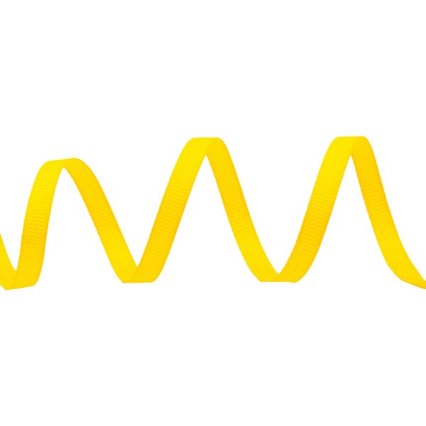 Лента репсовая (в рубчик) 6.0 мм, 25м 7702719 (645 желтый)