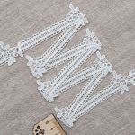 Кружево гипюр (плетёное) (матовое) 30 мм, 13.72м, цв.белый, S090710