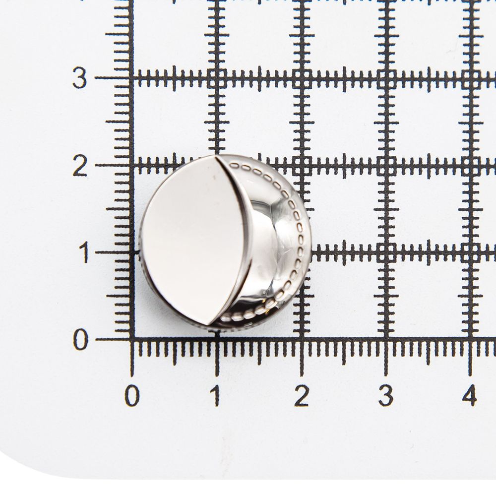 Часть кнопки Альфа (S-образная) ⌀20 мм (A-часть), 5/20 ограничитель металл, чер.никель, 20 шт
