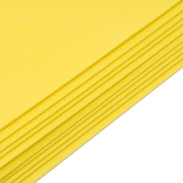 Фоамиран EVA-1010, 10 шт, 20х30 см, 1 мм., Astra&Craft (ZK-008/BK033 желтый)