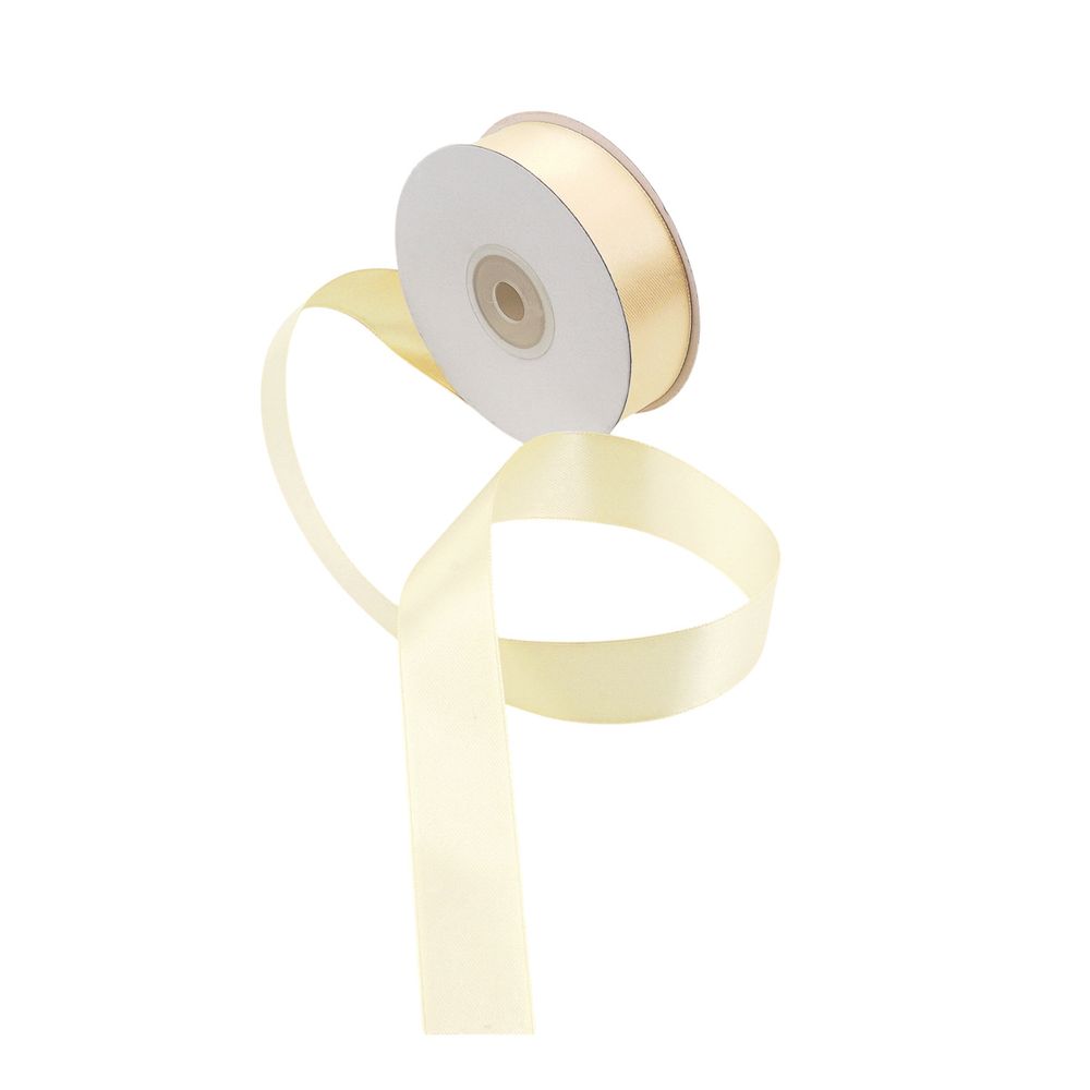 Лента атласная 2-сторонняя 25.0 мм / 22.86±1 метров, C1008 молочный, 6102-0013, Globus