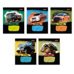 Тетрадь ученическая школьная, выборочный лак, A5+ 18 л. на скобе, 20 шт, клетка, 000363 Джип-сафари, Светоч 18ТСКд5_4_3_1