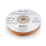 Лента капроновая (органза) 10.0 мм / 22.8±1 метра, 009 рыжий, Blitz OR-10