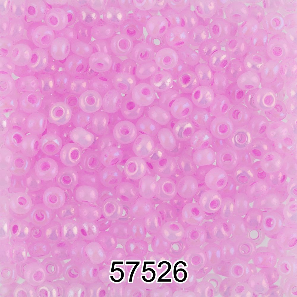 Бисер Preciosa круглый 10/0, 2.3 мм, 500 г, 57526 (Ф069) розовый/меланж