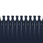 Молния потайная (скрытая) Т3 (3 мм) 1 зам., н/раз., 50 см, чернильн. нейлон, 31328 / 50, 10 шт