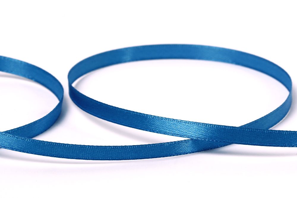 Лента атласная 1-сторонняя 6.0 мм / 33±2 метра, 150 сине-голубой, Gamma
