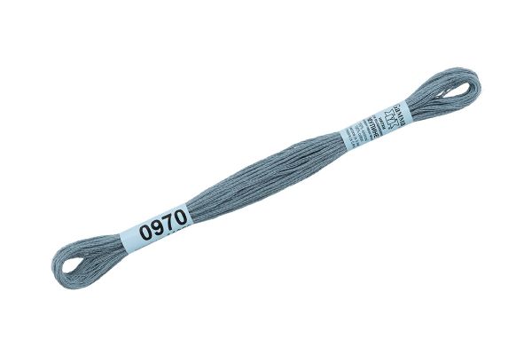 Мулине Gamma 100% хлопок, цв.0970 серый, 24 мотка по 8 метров