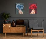 Алмазная (кристальная) мозаика Фрея, на подрамнике Красная роза, 30х40 см