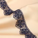 Кружево гипюр (плетёное) 30 мм / 9 метров, арт.TR.2812, цв.4 т.синий