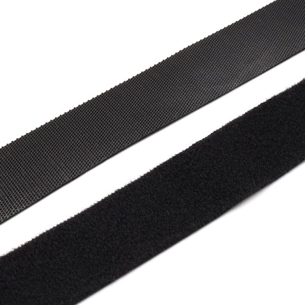 Лента контактная липучка (велкро) гибридная (2-сторонняя) 25 мм / 1 метр, 10 г/м, 6131-9007