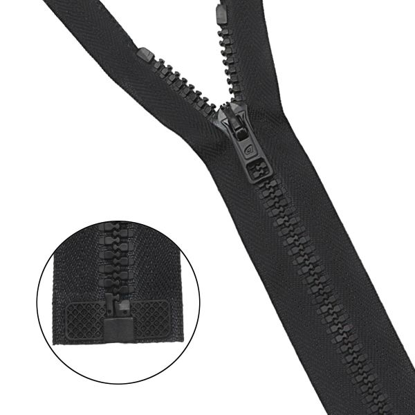 Молния трактор Arta Т6 (6 мм) 1 зам., разъем., 90 см, цв. 077 черный, уп.5 шт