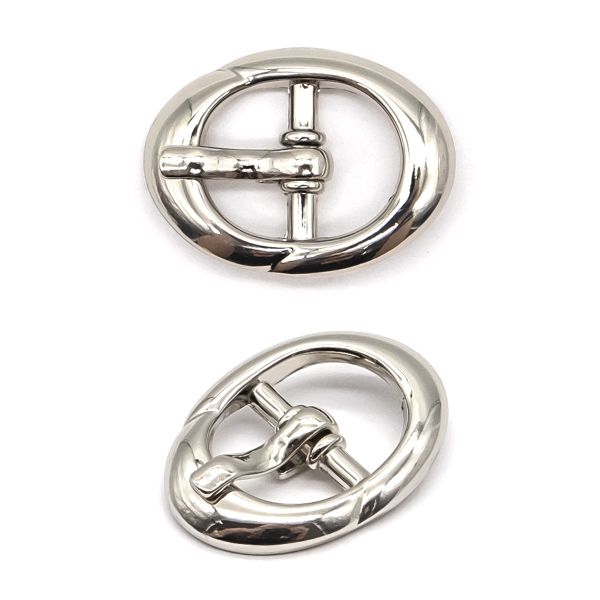 Пряжка ременная металл 11.5 мм (внешн. 17х23 мм), 20 шт, овальная, никель, BIG