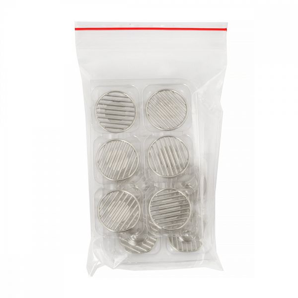 Пуговицы на ножке металлические 32L=20мм, С-MP37 цв.серебро, 10 шт