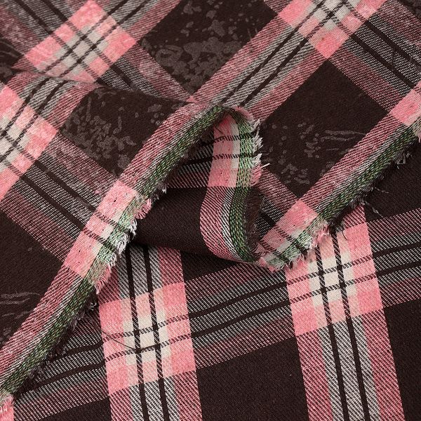 Фланель рубашечная вареная 150 г/м², 150 см / 2 метра, TBY.Fl.C750 розовый