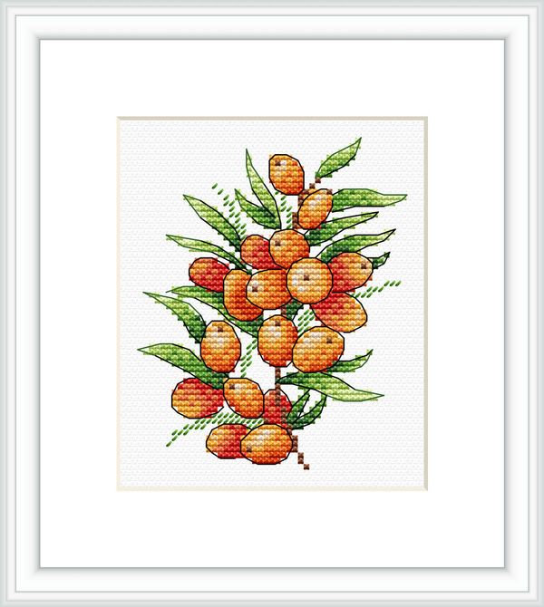 Набор для вышивания нитками МП Студия (Жар-птица), Облепиховое настроение 10х12 см