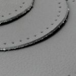 Набор заплаток пришивных из кожи, круг ⌀4см, 6см и 8см, с перфорацией, 3 шт, 100% кожа (07 серый), 9401