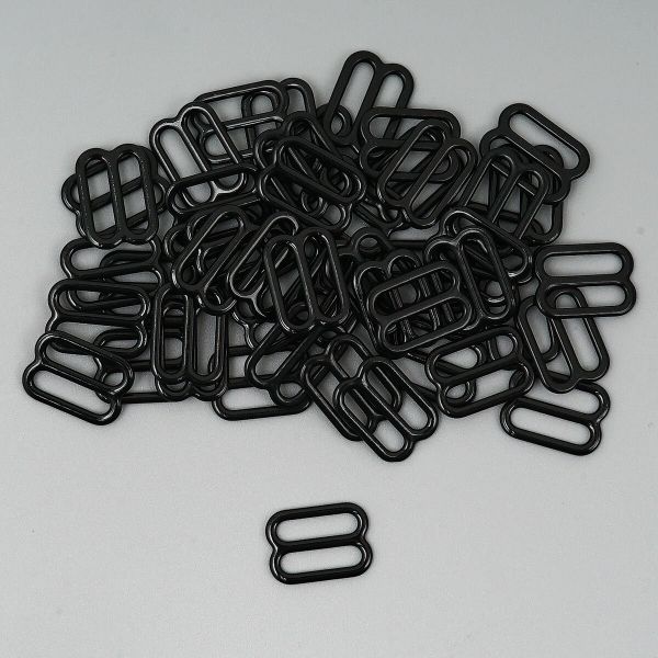 Рамки-регуляторы для бюстгальтера металл 12.0 мм, 50 шт, черный