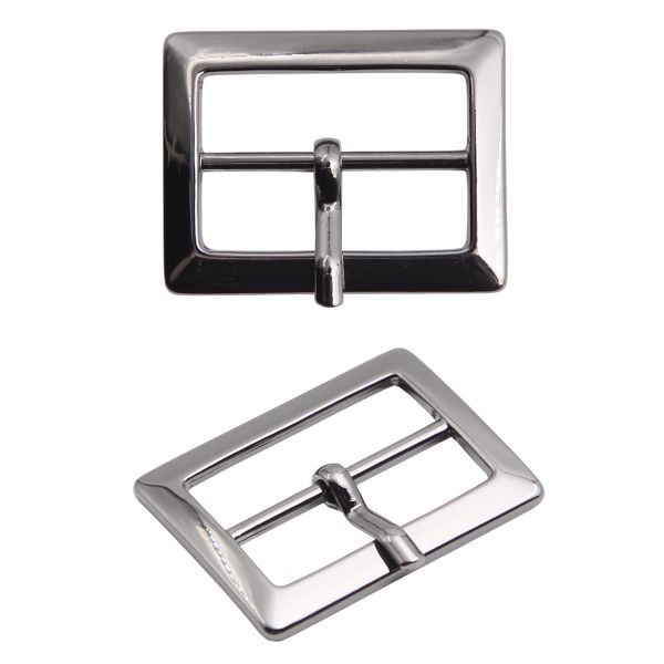 Пряжка ременная металл 30 мм, прямоугольная, 2 шт, олово (чер.никель), MB-155