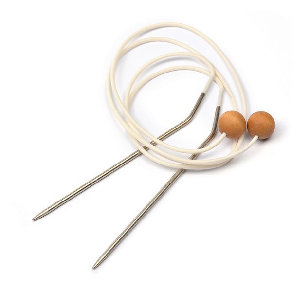 Спицы для вязания АРТИ с фиксаторами на лесках Волшебные петли-4 (спицы с подгибом) 2.8 мм, дл.600мм