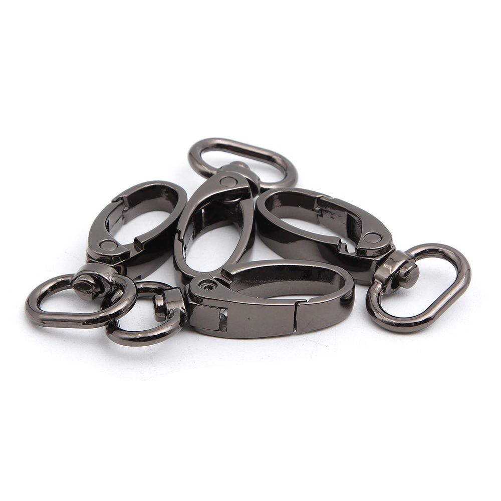 Карабин металл 15.0 мм (43х22 мм), чер.никель, ГУ12849, 4 шт