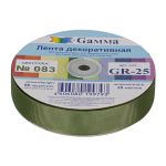 Лента репсовая (в рубчик) 25.0 мм / 45.5 метра, 083 хаки, Gamma GR-25