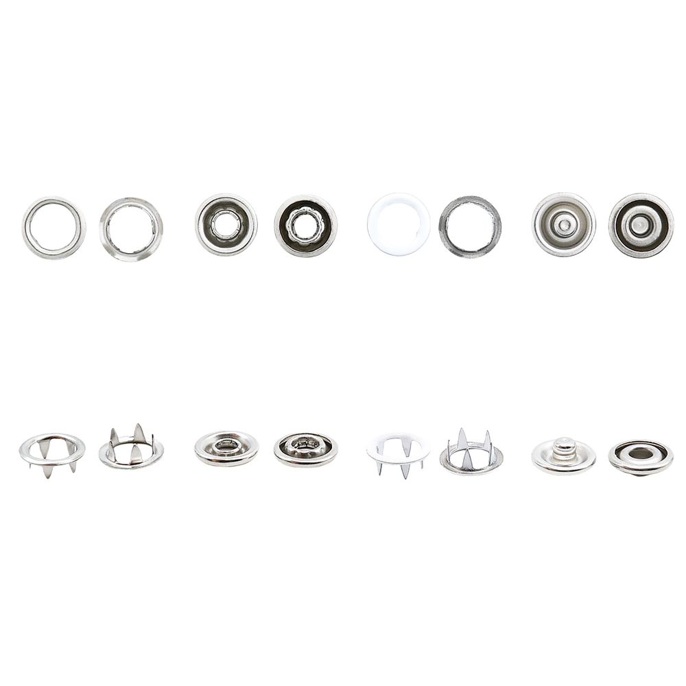 Кнопка рубашечная (джерси) открытая ⌀9.5 мм, ≈1440 шт, МЕТАЛЛ, эмаль, 101 белый матовый, NEW STAR