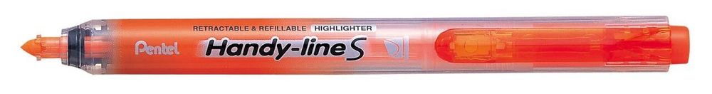 Маркер-выделитель текста автоматич. Handy-Lines, 1.0/4.5 мм, 1-4.5 мм, пулевидный 12 шт, SXS15-FO оранжевый, Pentel