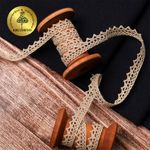 Кружево вязаное (тесьма) 10 мм / 10 метров, цв.36 св.бежевый, Kruzhevo