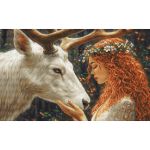 Набор для вышивания нитками Luca-S G724, гобелен Нежный дух леса 33х20см