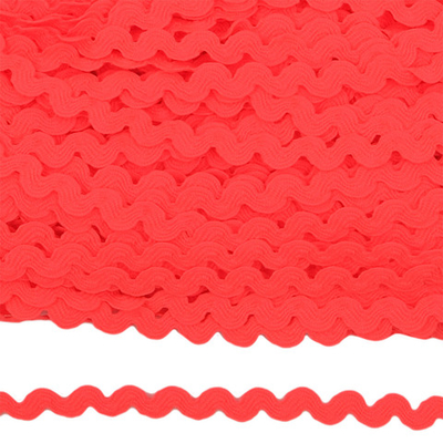 Тесьма вьюнчик 5мм / 20м (люм.розовый), С3582(С3581)