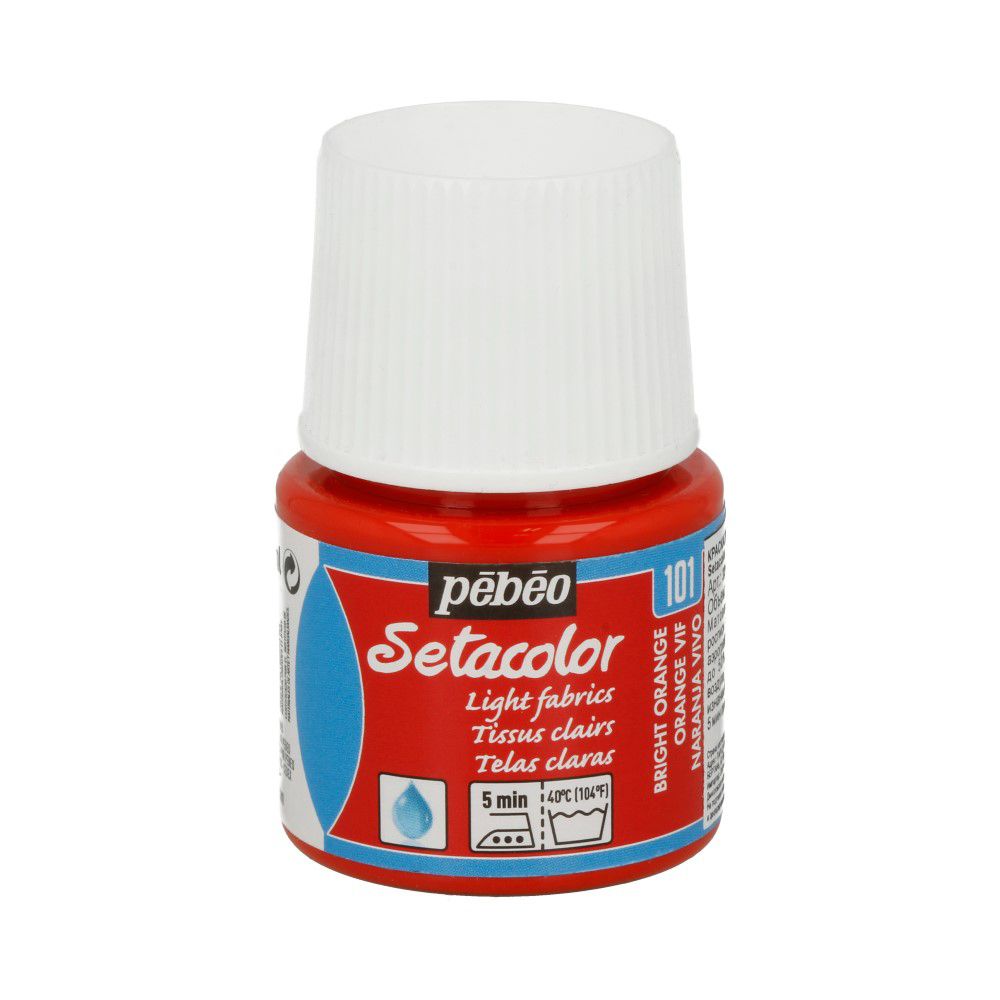 Краска для светлых тканей Setacolor 45 мл 329-101 я.оранжевый, Pebeo