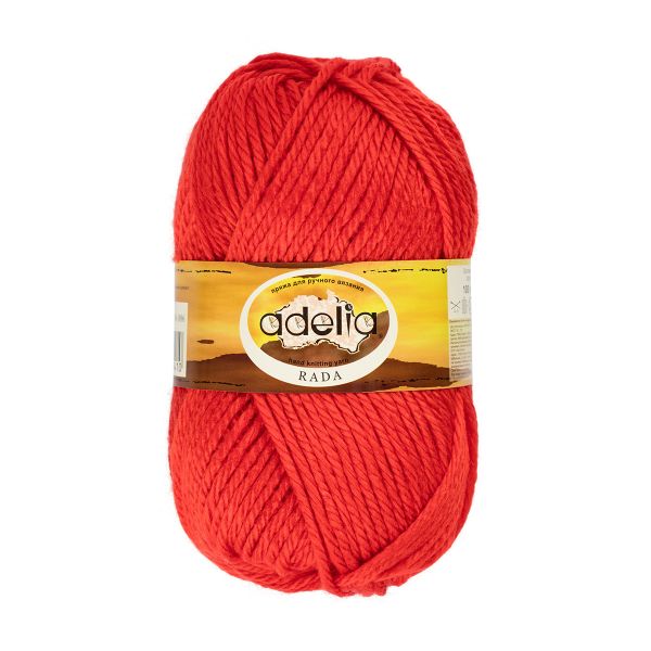 Пряжа Adelia Rada / уп.10 мот. по 100г, 80м, 086 яр.красный
