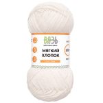 Пряжа Вязь Мягкий хлопок / уп.6 мот. по 50 г, 170 м, 001 белый
