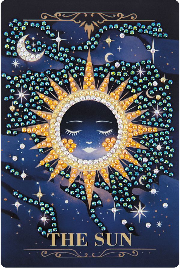 Алмазная (кристальная) мозаика Фрея ALVM-113, магнит Таро. Солнце, 10х15 см