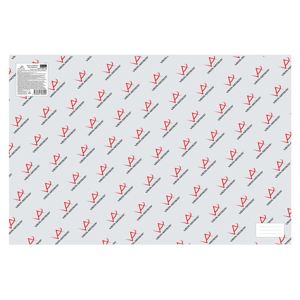 Холст грунтованный на картоне 40х60 см, 240 г/м², мелкозернистый, Vista-Artista CPCA-4060