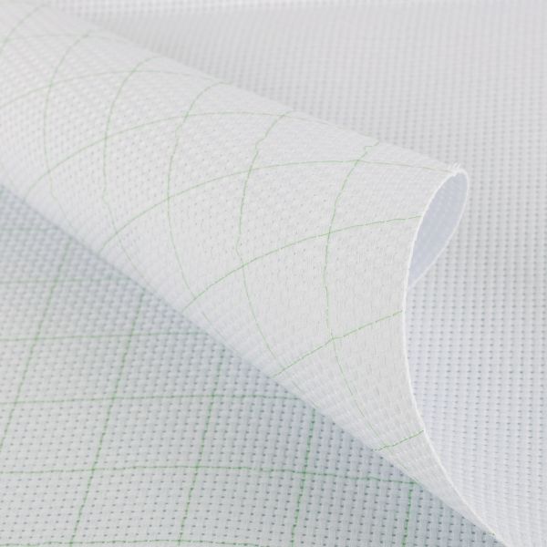 Канва Aida 11 ct, 150 см / 10 метров, белый в клетку, Gamma K03R