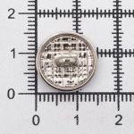 Пуговицы на ножке 24L=15 мм, металл, Silver (серебристый), 10 шт, MP06