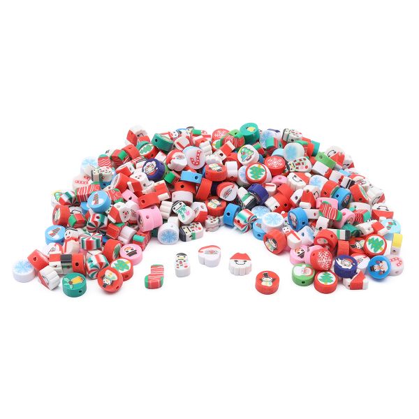 Бусины полимерная глина набор Новогодний микс, 300 шт/упак, Astra&Craft, ZZ1359