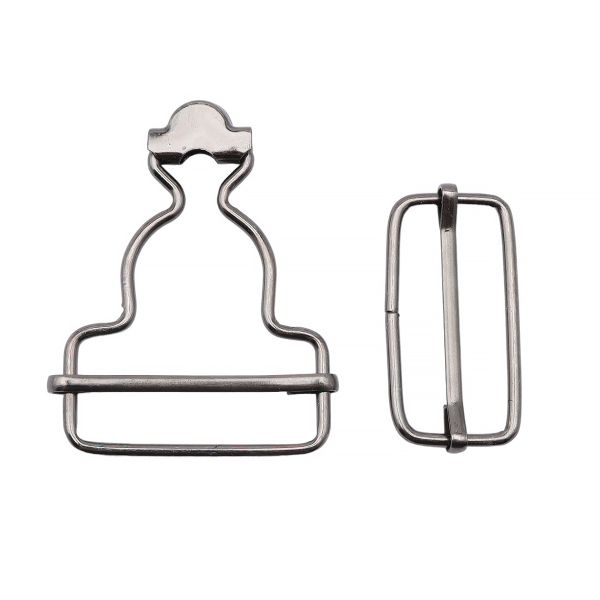 Застежка для комбинезона 31.5 мм, ушко 47х39 мм, 20 шт, чер.никель