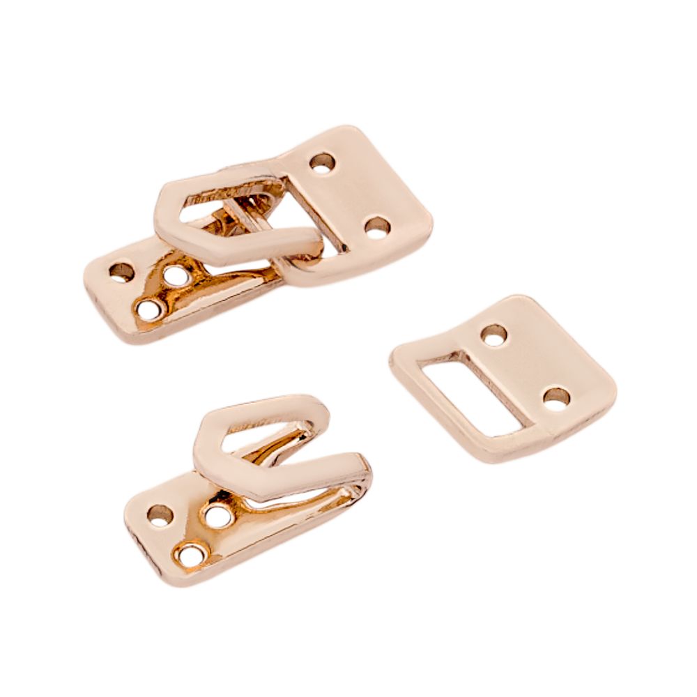 Крючки пришивные декоративные 15х7 мм, gold, 10 шт