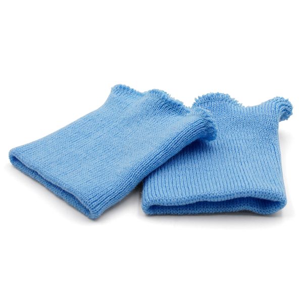 Манжеты трикотажные 8.0х9.5 см, 1 пара, средней плотности 14 кл, 1х1, в-87 перванш, голубой