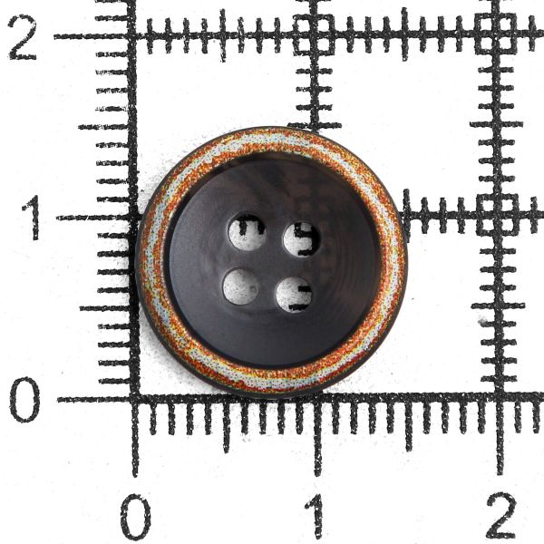 Пуговицы 4 прокола 24L (15мм), (Black (черный)), 48 шт, S090161