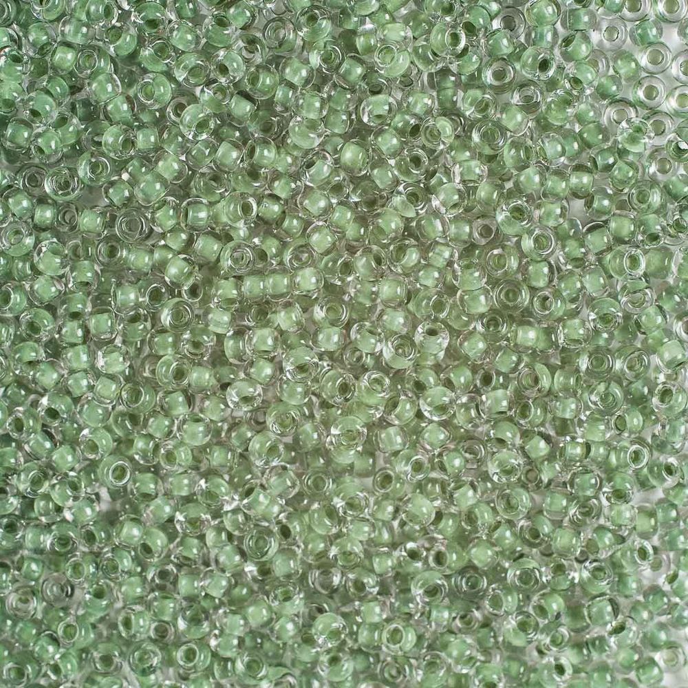 Бисер Preciosa прозрачный с цветн. центром 10/0 (38359) круг. отв, 50гр