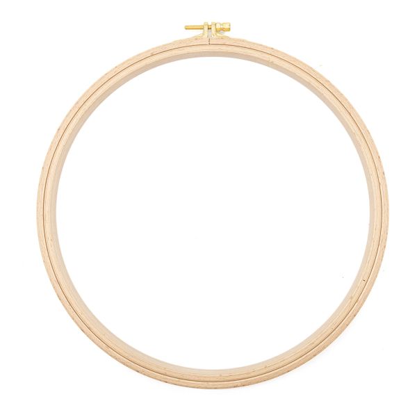 Пяльца круглые буковые, d=250 мм, выс. обода 16 мм, Nurge Hobby, 110-6